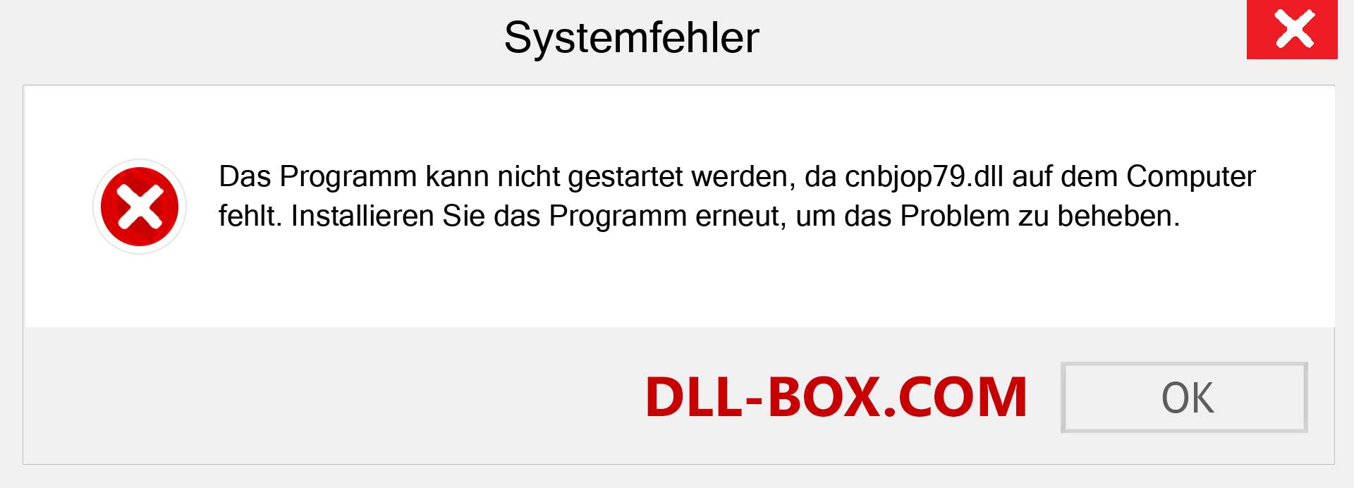 cnbjop79.dll-Datei fehlt?. Download für Windows 7, 8, 10 - Fix cnbjop79 dll Missing Error unter Windows, Fotos, Bildern