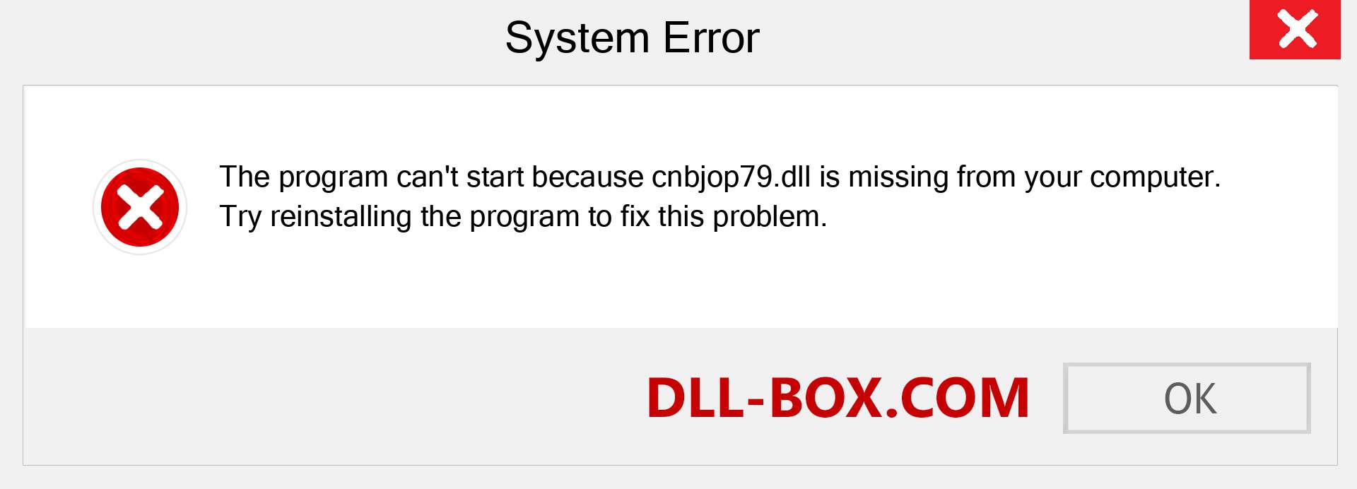  cnbjop79.dll file is missing?. Download for Windows 7, 8, 10 - Fix  cnbjop79 dll Missing Error on Windows, photos, images